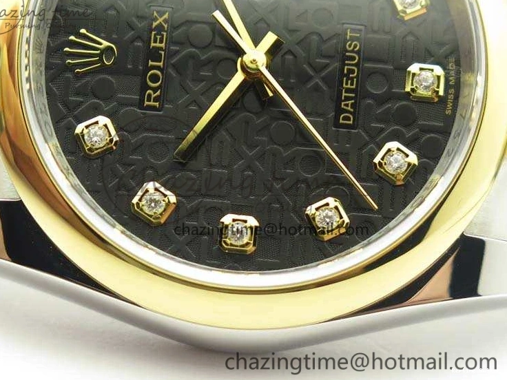 0404 Reliable Datejust 116234 36mm DJF 1:1 Best Edition Black Com Diam Dial On SS YG Oyster Bracelet SA3135 V 3487